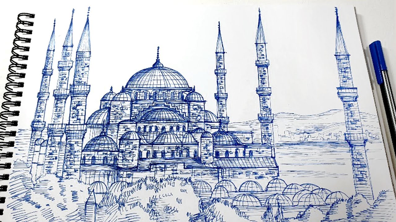 Stunning Blue Mosque Painting - An Artistic Masterpiece