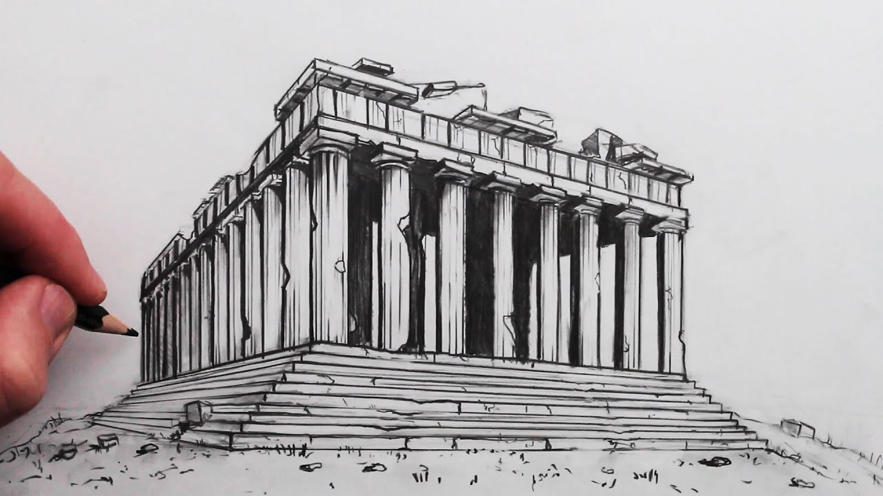 Learn to Draw the Pantheon in 8 Steps