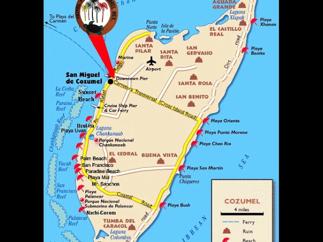 Map of Mexico's Cozumel Island: Explore Now!