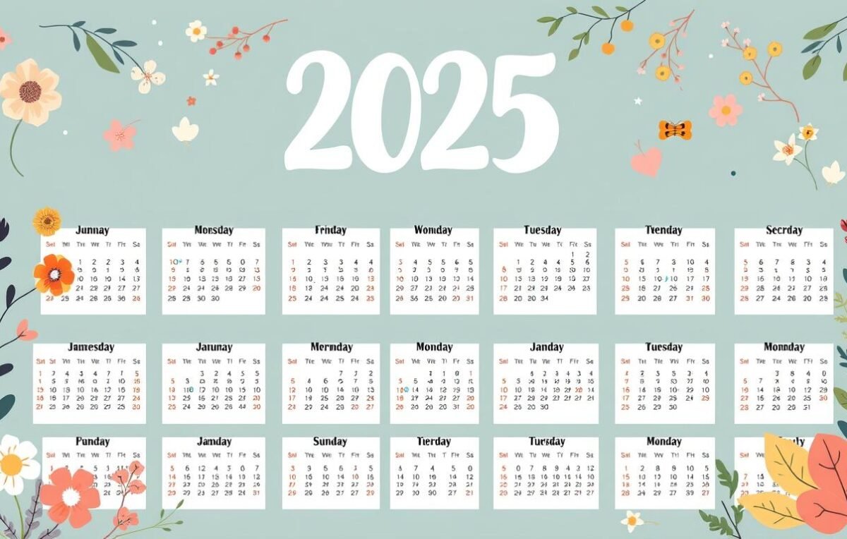 calendrier 2025 à imprimer